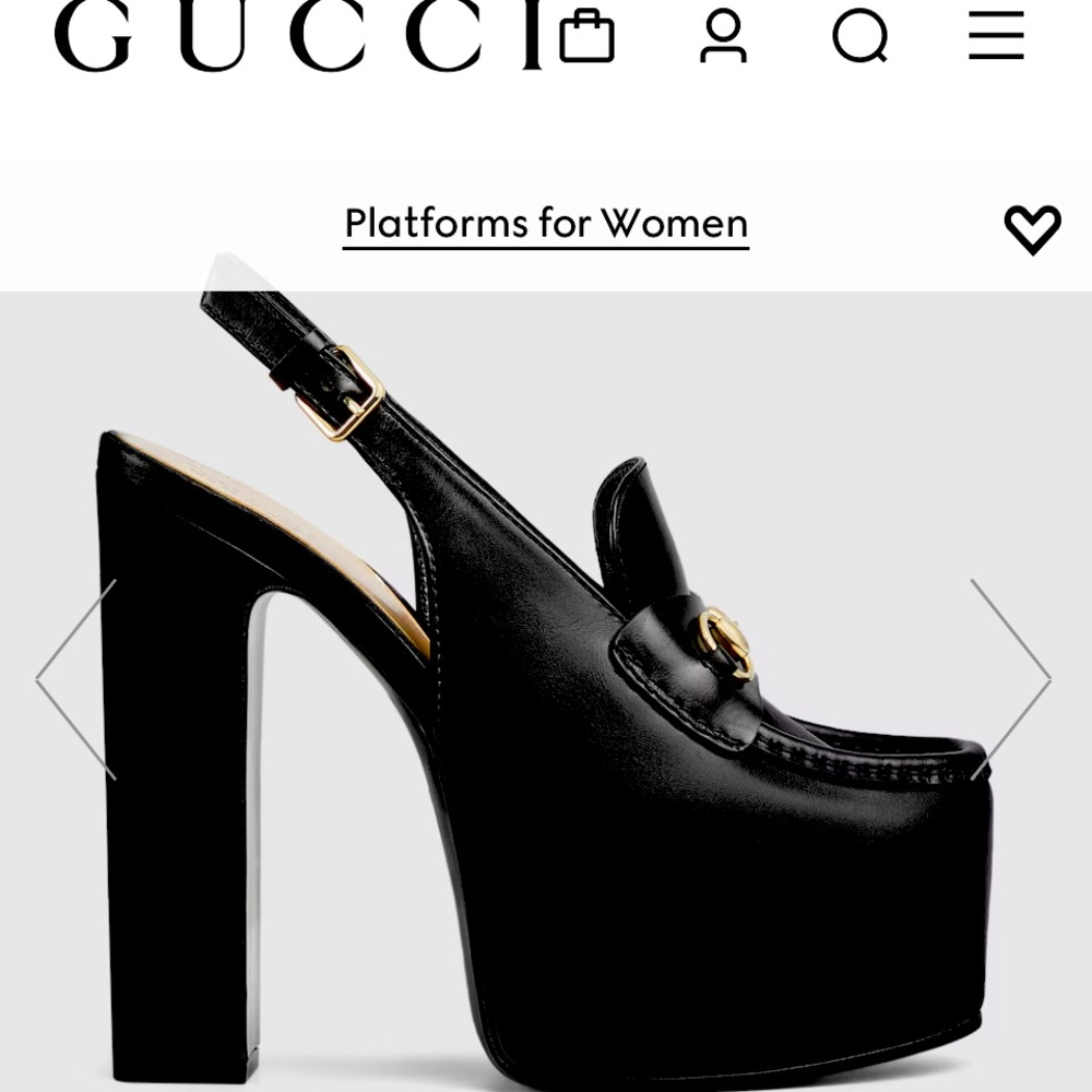 Gucci Black Platform Women's Shoes
